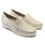 Pitillos mocassin goud leder 2406